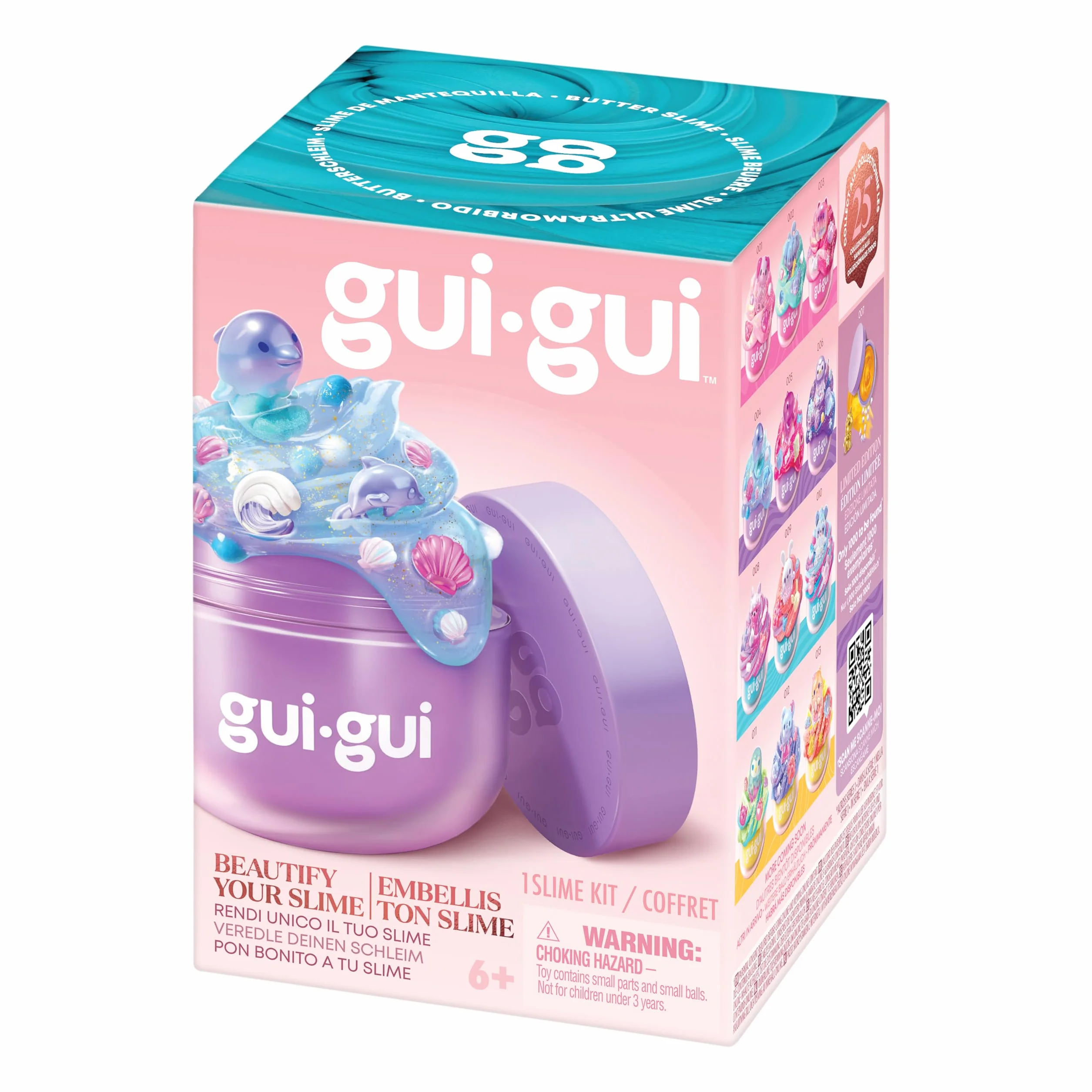 Gui Gui Butter Slime - Abbellisci e Fai Salire di Livello il Tuo Slime Con un GRANDE GLOW-UP - 13 Diversi Slime Profumati Gui Gui e 4 Texture Incredibili da Collezionare - Regali per Bambini e Ragazzi