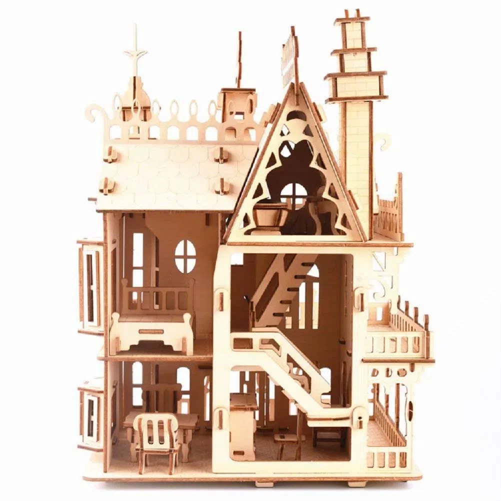 CUTEROOM Fantasy Villa - Kit di costruzione Woodcraft Camera Carina