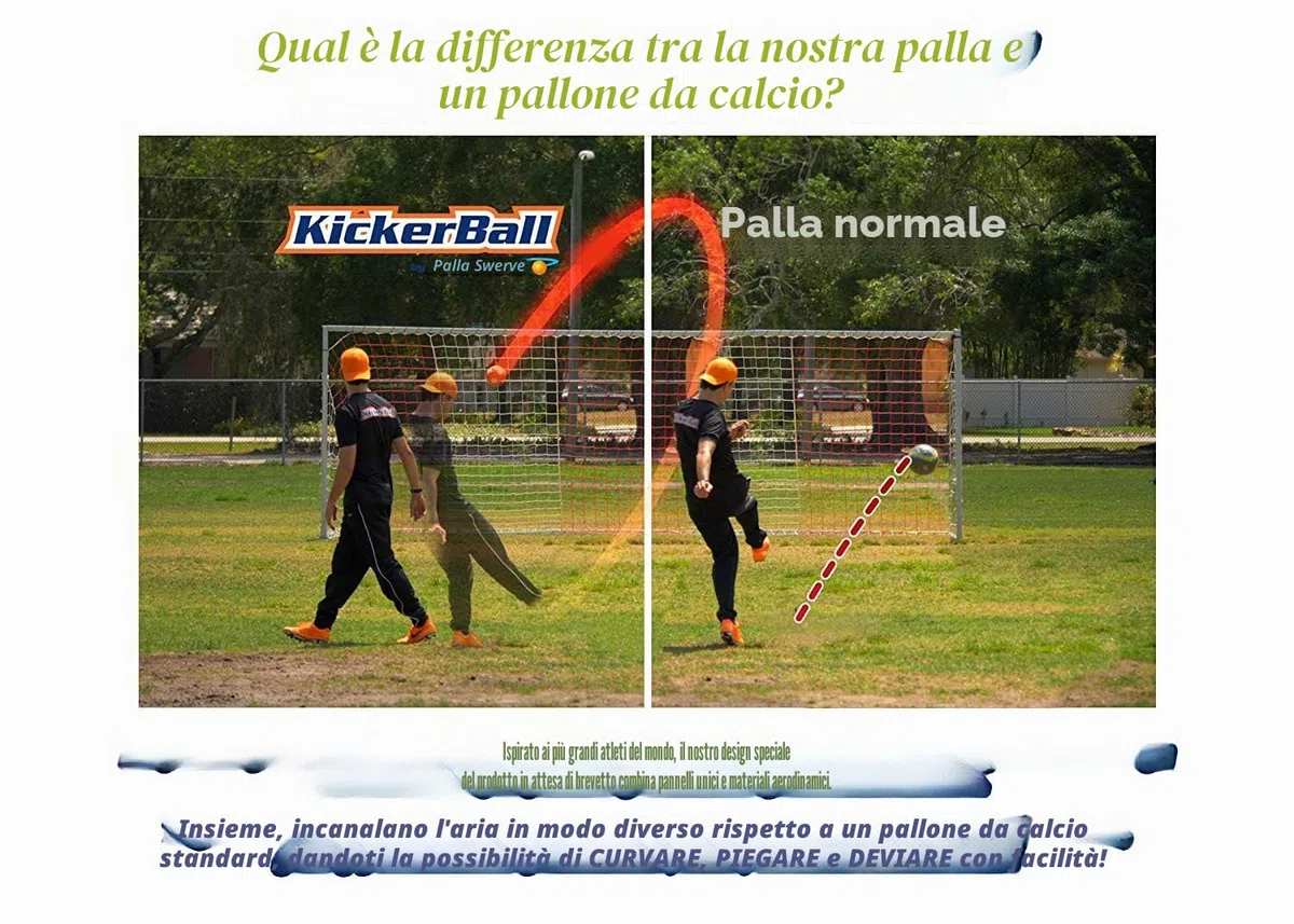 Kickerball - Curve and Swerve Football Pallone da calcio