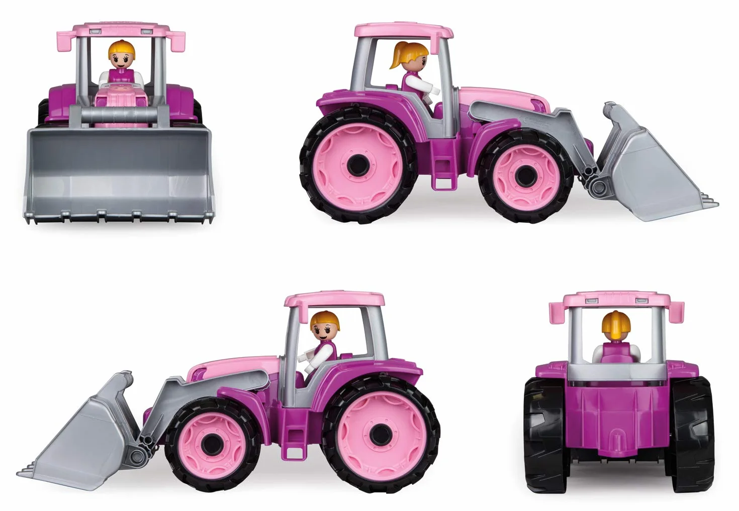 LENA - Truxx Trattore Veicolo Giocattolo per 2+ Anni Bambini, Rosa/Lilla