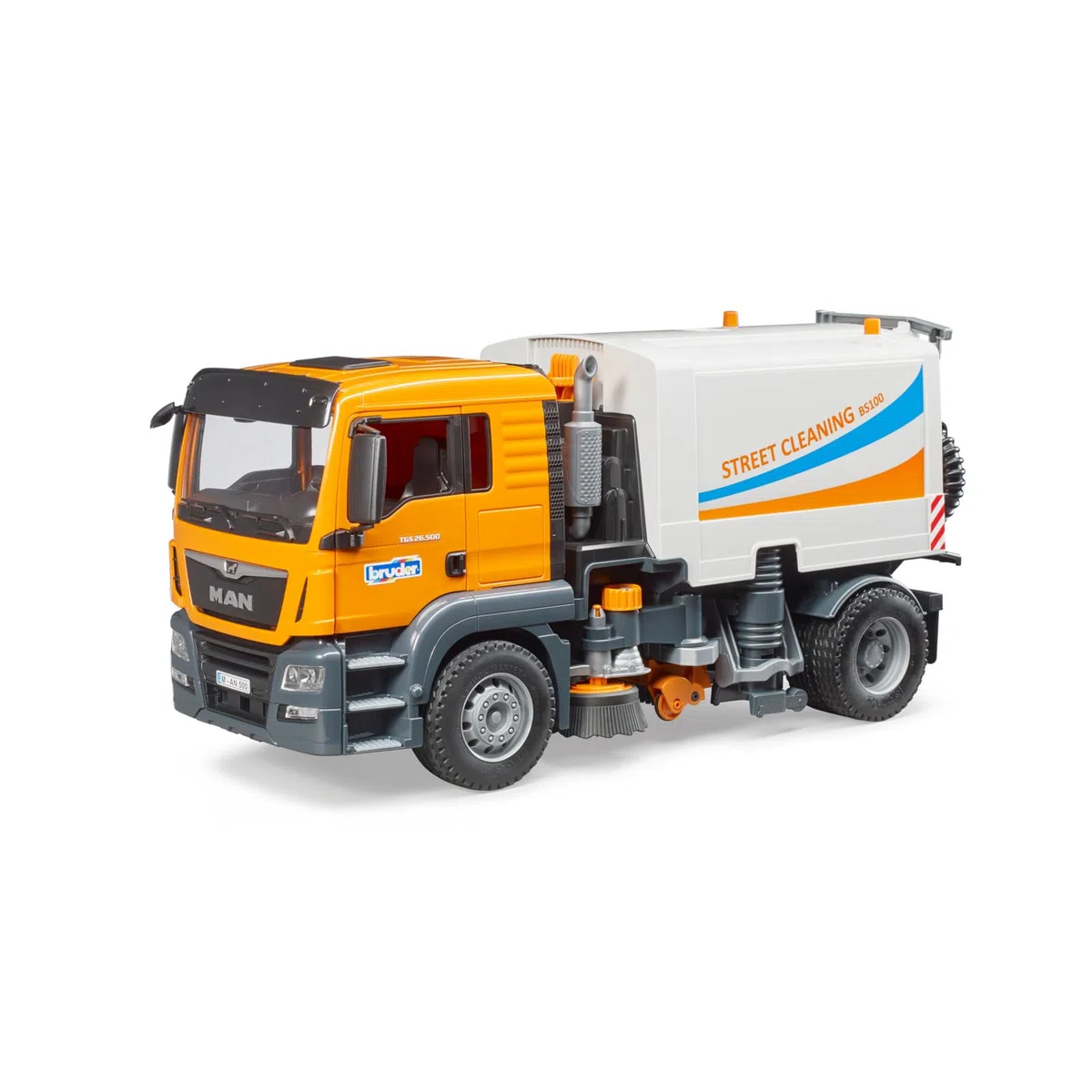 bruder 03780 - Autocarro MAN TGS pulizia strade, spazzatrice, raccolta rifiuti, veicolo