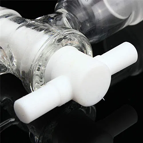 RanDal 24/40 Adattatore Di Controllo Del Flusso Di Vuoto Di Vetro Con Ptfe Rubinetto Maschio A Terra Giunto Ad Angolo Retto Collegamento Tubo 90 Gradi Bend