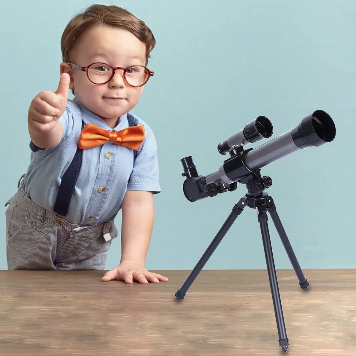Telescopi per Bambini, 20X-30X-40X Telescopio Astronomico Regolabile per Bambini per Bambini Principianti, con Treppiede Oculari Bussola Set di Giocattoli a Stella