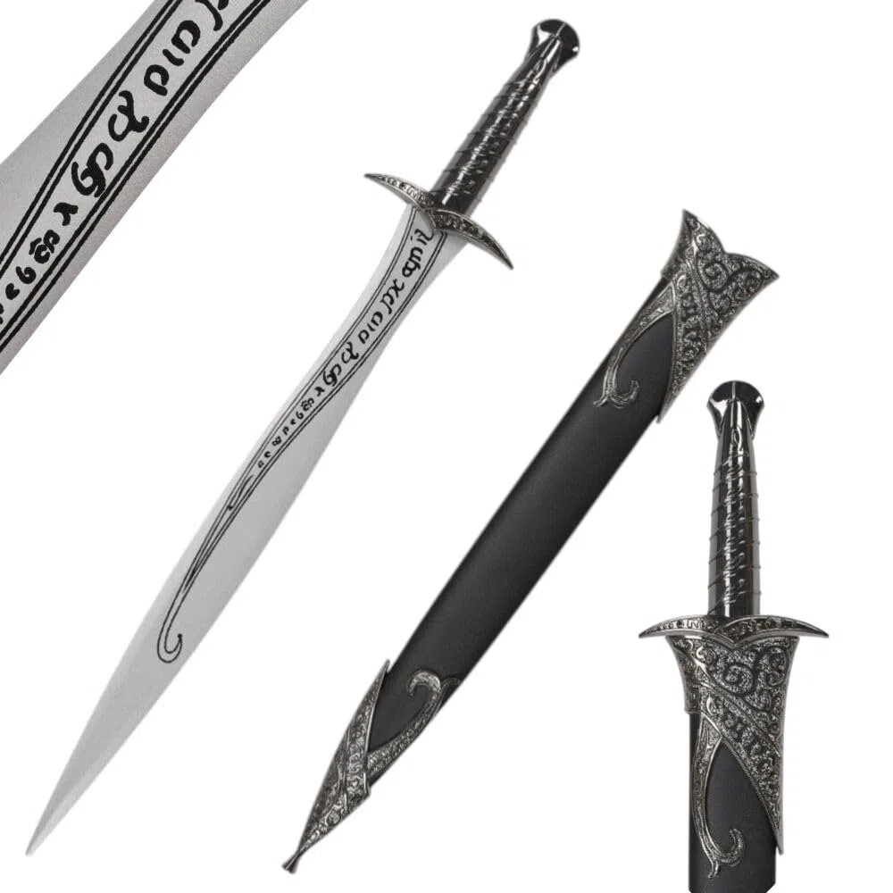 57 SPECIAL REPLICAS Spada replica 62 cm in legno di bambù – Decorazione fatta a mano per gli appassionati di LOTR – Esclusivo pezzo da collezione con fodero – Bilbo Baggins Sting JT10712BK