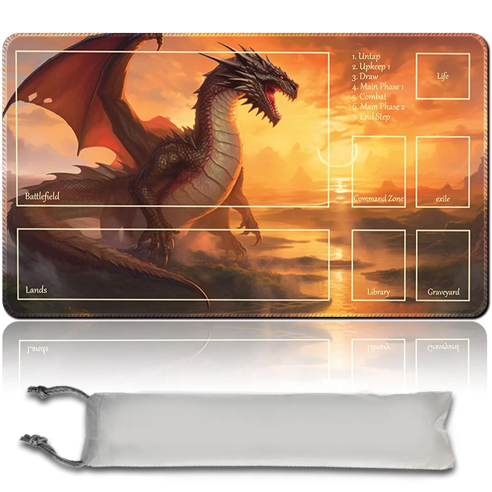 MPLR Gioco da tavolo MTG Tappetino playmat con zone + sacchetto impermeabile gratuito