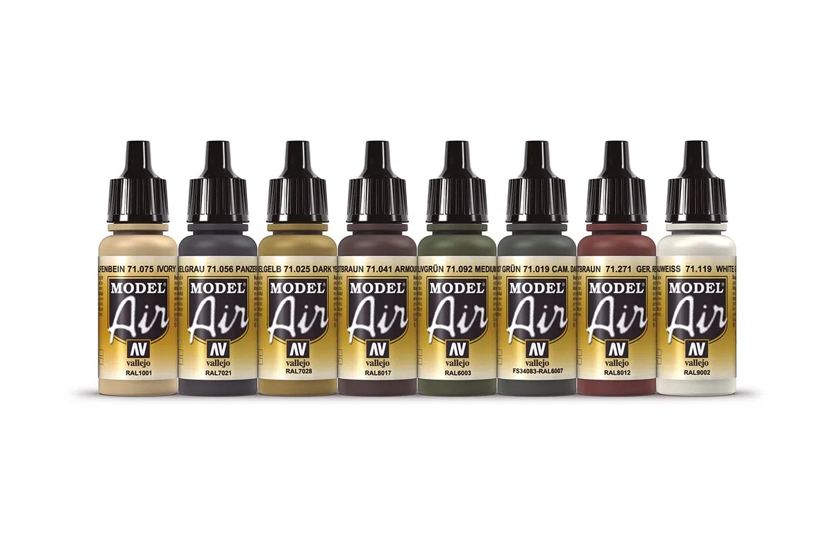 Vallejo Pintura Acrilica Model Air German Colors 1940-1945, Finitura Opaca, 18 ml, Ideale per Aerografo e Modellismo