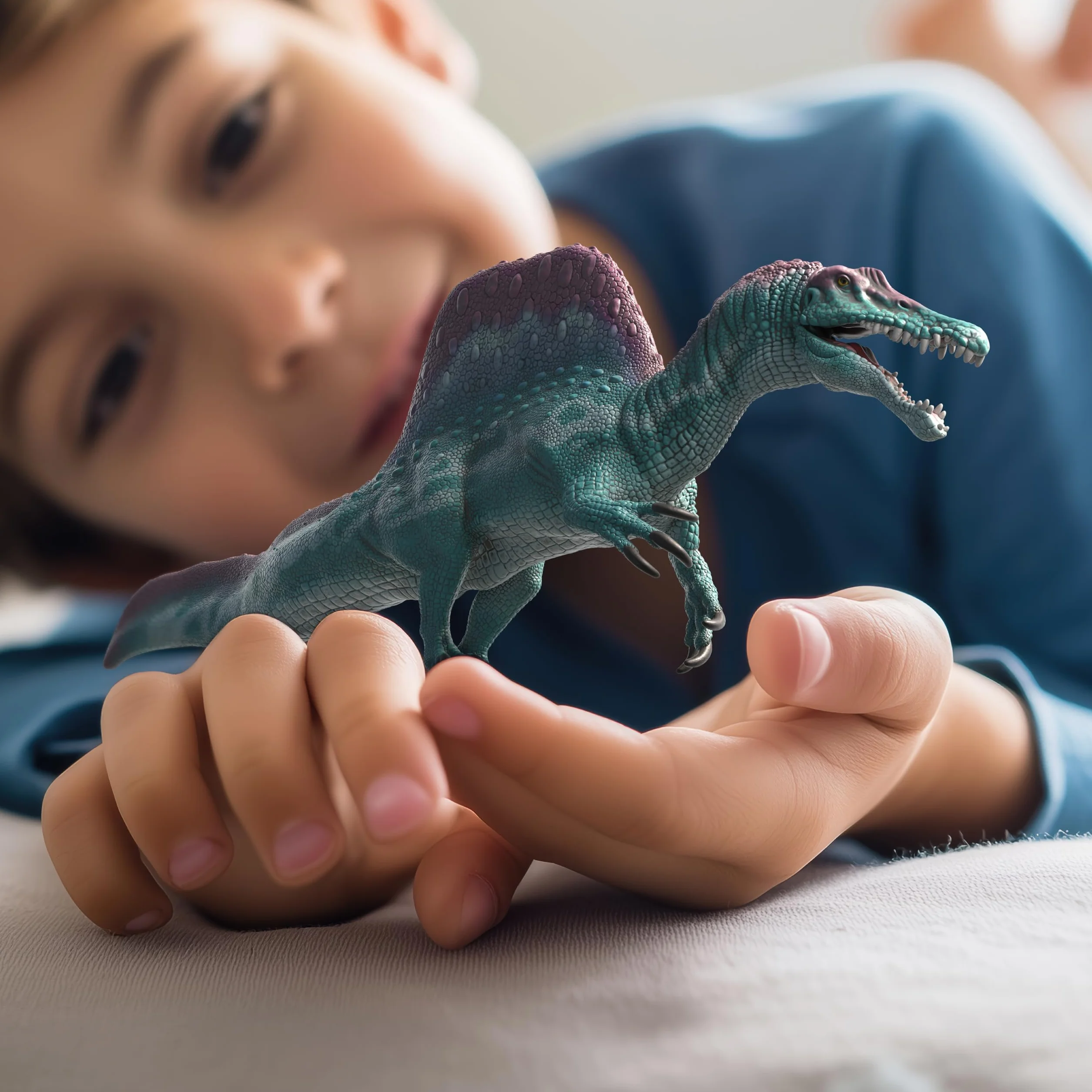 schleich DINOSAURS | Spinosauro 15049 | dinosauro dettagliato con mascella mobile | regalo per ragazze e ragazzi | giocattolo robusto per giocare e collezionare | figura dai 5 anni | 31 x 9 x 12 cm