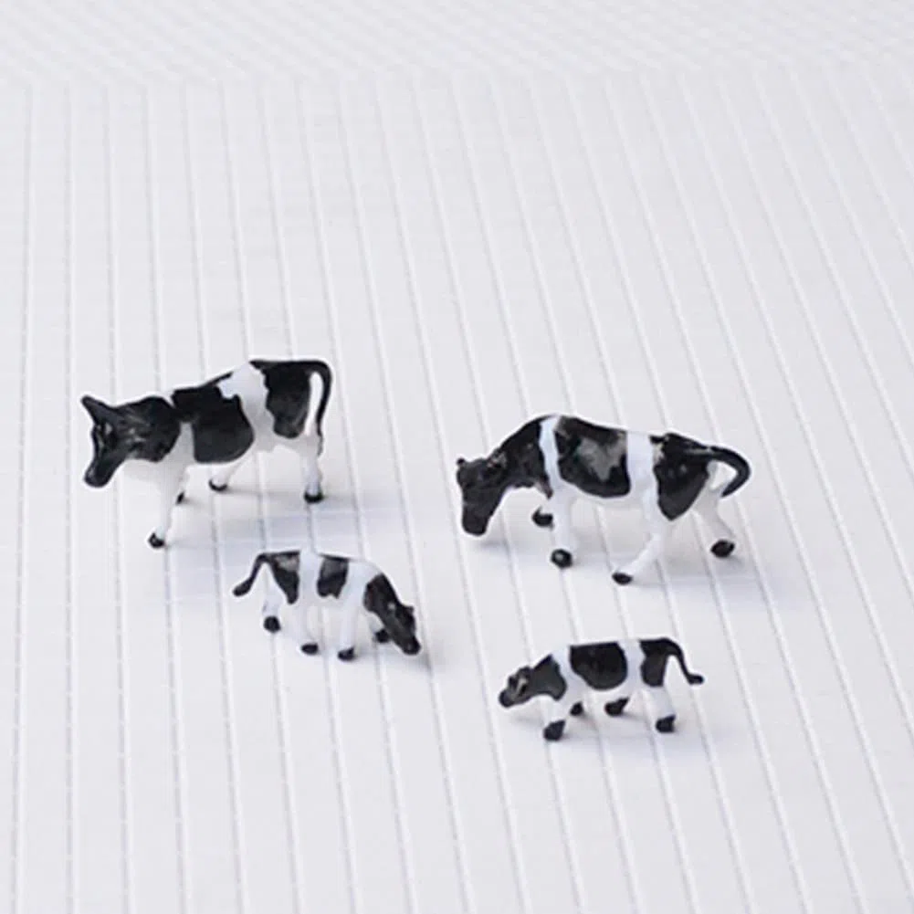 30Pcs FAI DA TE Modello Ferroviario Animali Modello Dipinto Fattoria 1:87 HO Scala Mucche Modalità