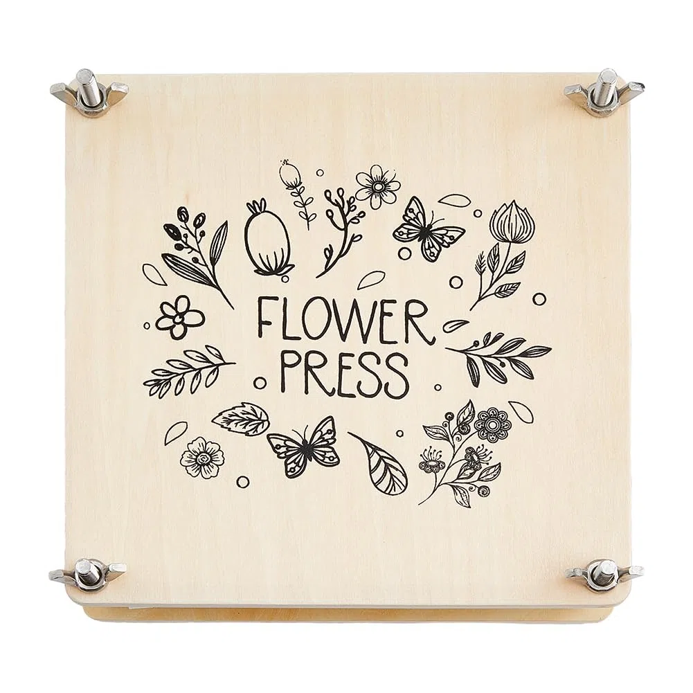 SUPERFINDINGS Kit per Pressare I Fiori Kit per La Conservazione Delle Piante Libro per Pressare I Fiori Fai Da Te Kit per Pressare I Fiori In Legno Pressa per Foglie per Realizzare Piante Essiccate