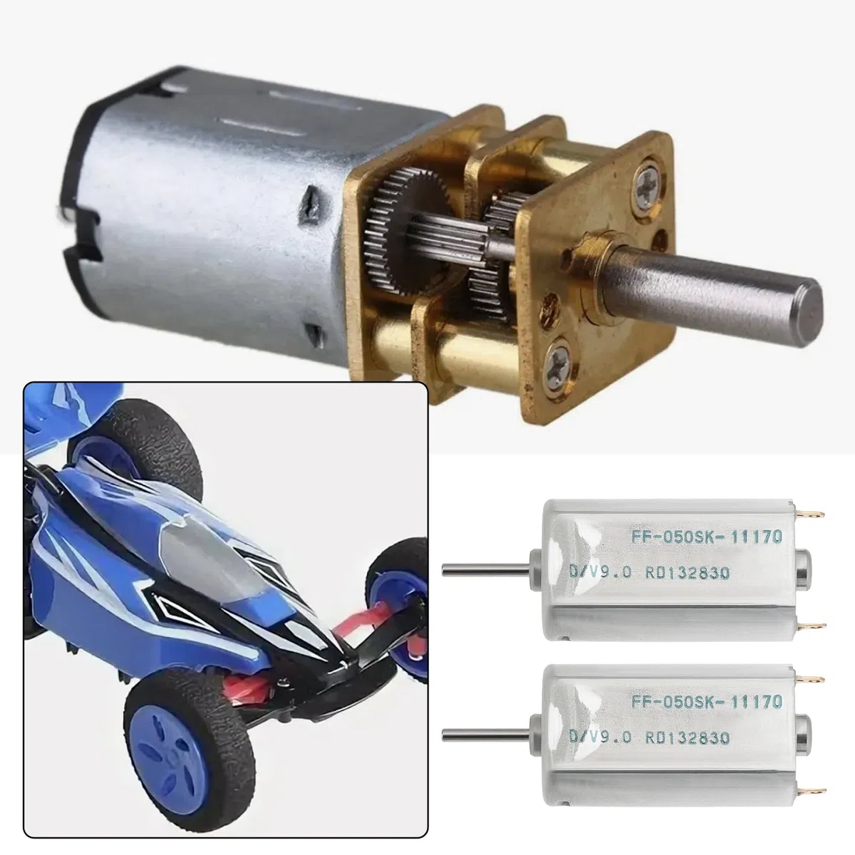 ECSiNG 5 Pezzi DC 6V-9V 050 Motore Giocattolo Muto Ad Alta Velocità Micro Mini Motore 14000 RPM Parte Di Ricambio FF-050SK-11170 Adatto Per Mini Ventilatore Giocattolo Elettrico Auto Ecc.