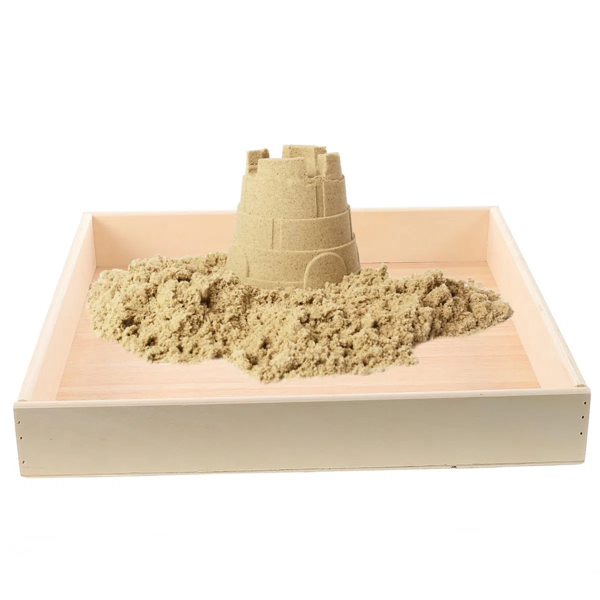 TOYANDONA Sandbox Portatile Legno Per Ragazzo Ragazza Sabbiere Per Attività Indoor e Outdoor Gioco Creativo e Sicuro Design Elegante e Compatto
