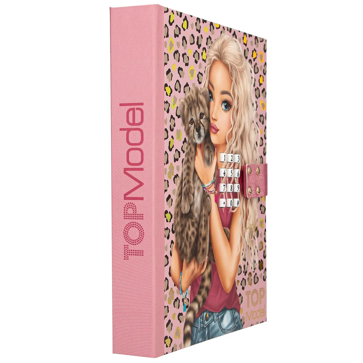 Depesche 13941 TOPModel Leoheart - Diario con codice Segreto sonoro in Rosa, con Motivo Modello, Motivo Leo e Oro, Incluse 80 Pagine Finemente Foderate e illustrate a Colori