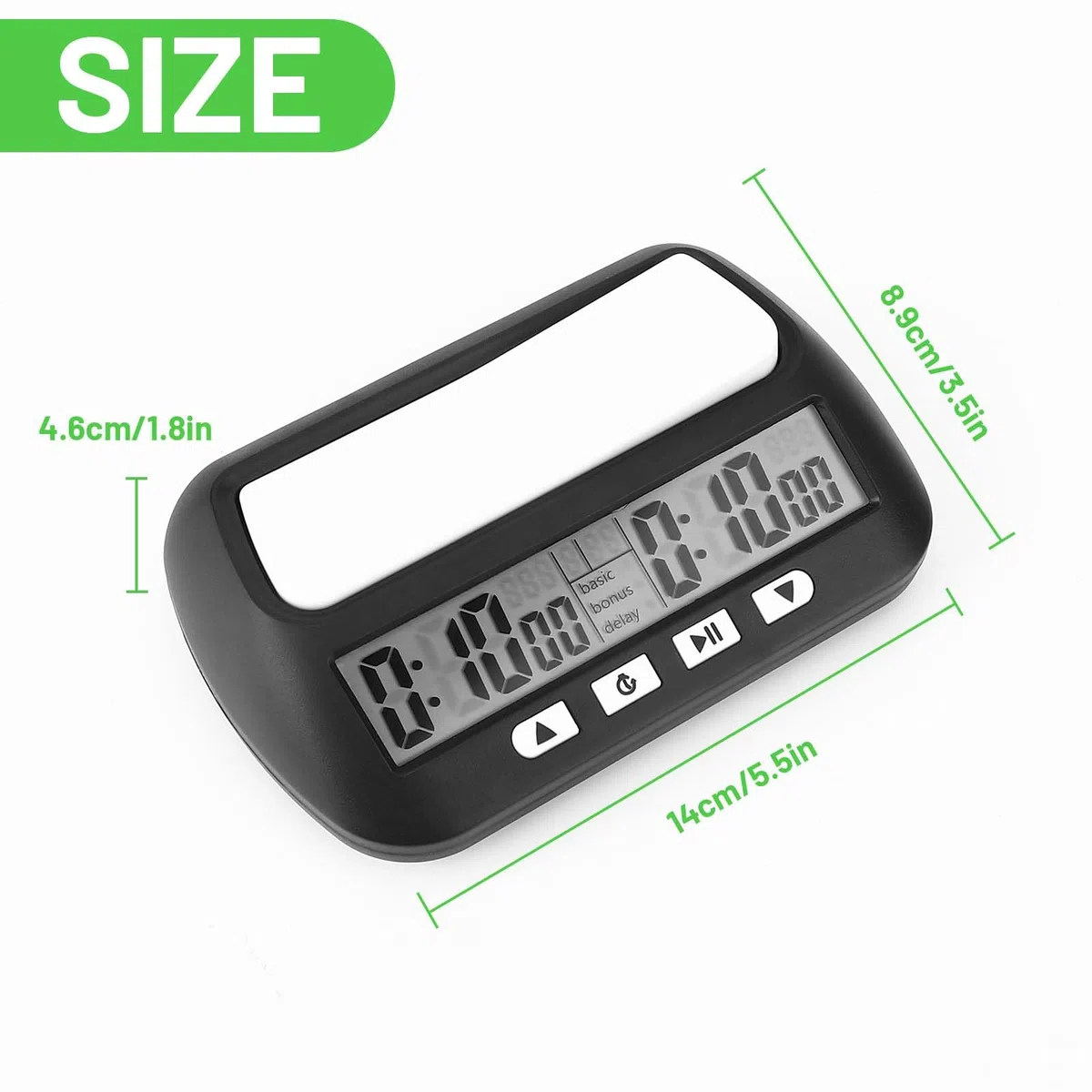 Mkitnvy Orologio da Scacchi, Timer Digitale per Scacchi e Timer da Gioco, con Funzione di Sveglia, Mini Display Digitale Multifunzione da Viaggio