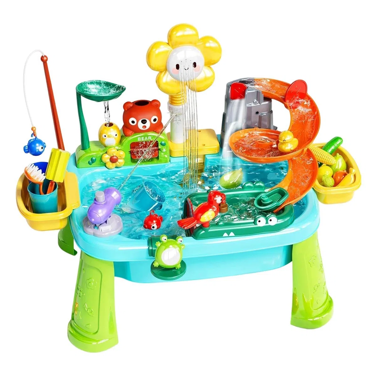 Tavolo Acquatico Per Piccoli,Rubinetto Girevole Divertenti Giocattoli Sensoriali,Tavoli Acquatici Per Bambini Da Esterno - Per Bambini E Bambine Interno Esterno Giardino Casa Asilo