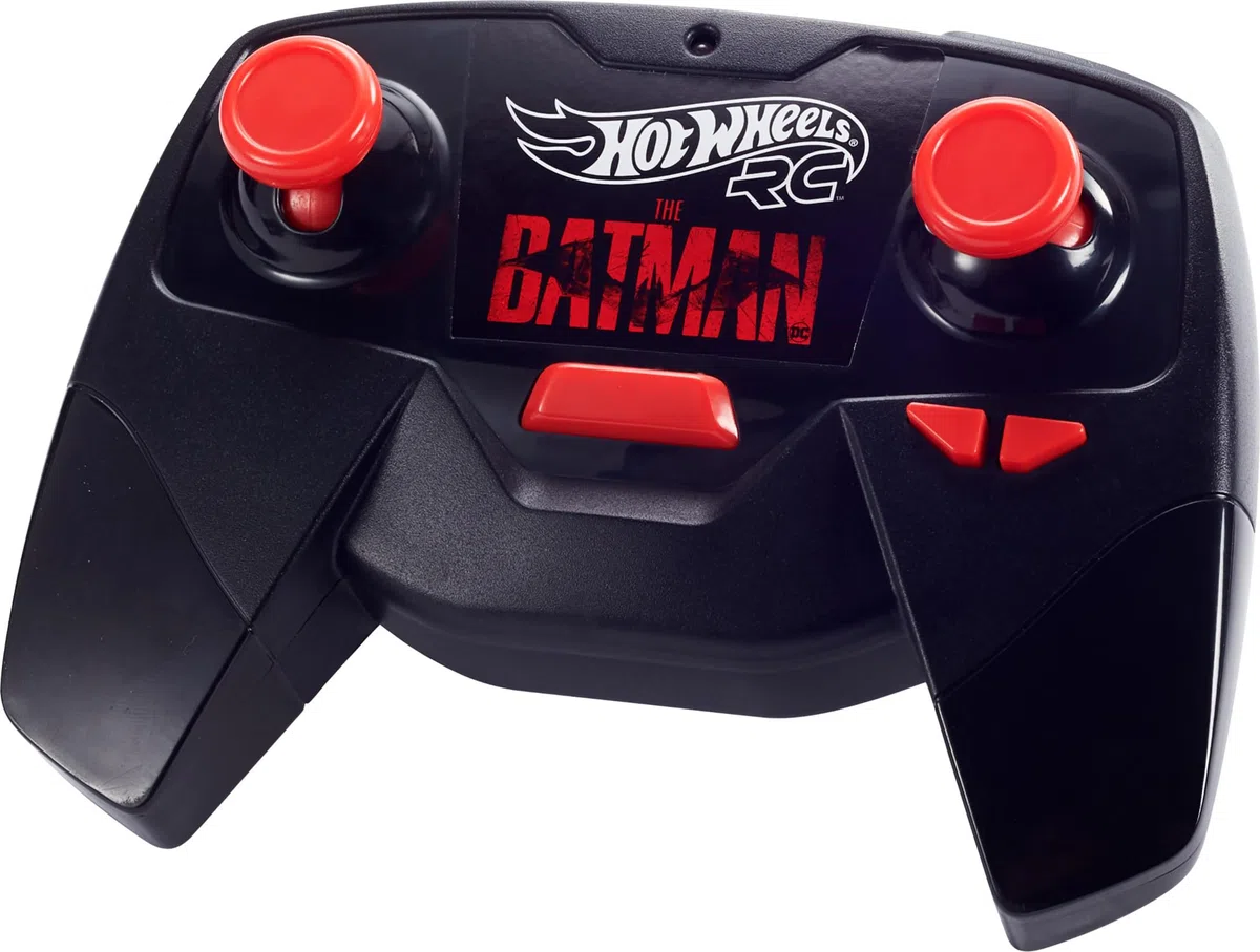 Hot Wheels - R/C Batmobile di Batman in Scala 1:64, Veicolo Radiocomandato con Controller USB Ricaricabile, Corse su Pista o Fuori Pista, Giocattolo per Bambini 5+ Anni, HBL43