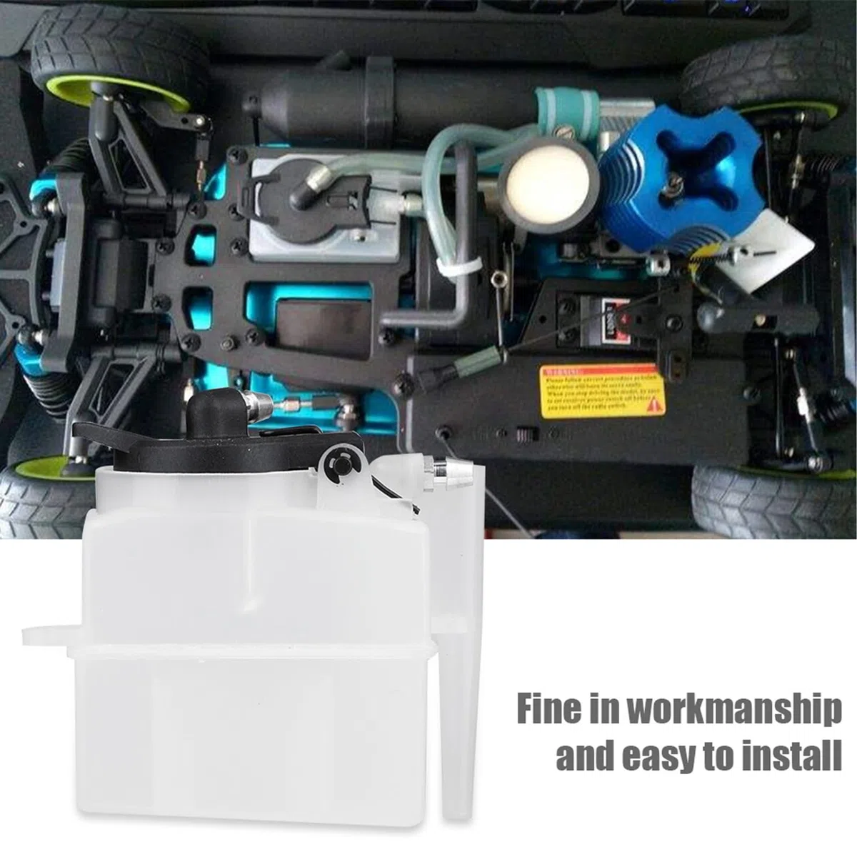 Dilwe Serbatoio Auto RC, 75CC 02004 Serbatoio Carburante Gas Power Modello di Veicolo Accessorio per HSP 94188/94122 Scala 1/10 Auto RC
