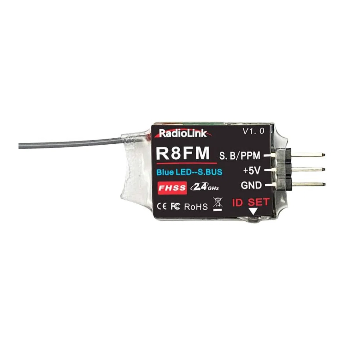 Radiolink R8FM 8 Canali 2.4GHz Micro RC Ricevitore SBUS/PPM per Mini FPV Racing Drone, Quad, Aereo RC6GS V3/RC4GS V3/T8FB/T8S/RC8X/T16D/T12D Trasmettitore