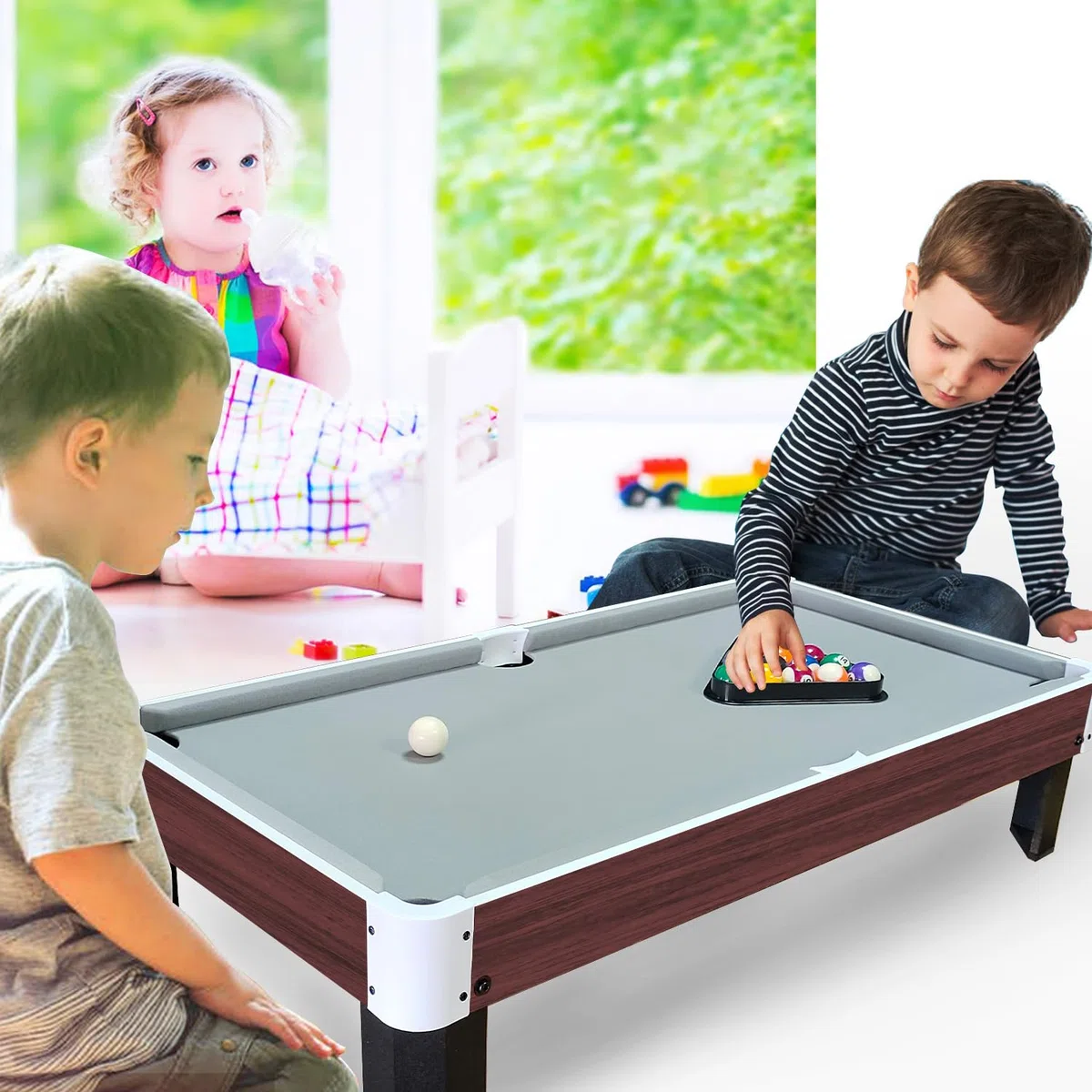OYE Mini tavolo da biliardo da 40 pollici, mini tavolo da biliardo con accessori completi, dimensioni 102 x 51 x 23 cm, per bambini e adulti