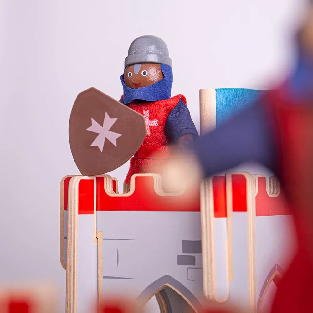 Bigjigs Giocattoli di Legno Cavalieri Medievali - Legno Doll House capisce, Giochi per Bambini
