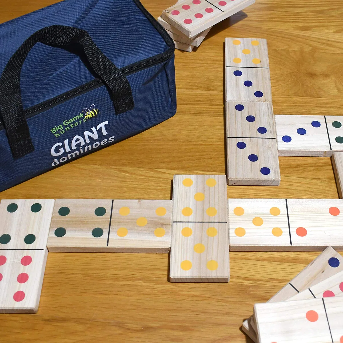 Garden Games Domino Gigante in Legno in Una Borsa per Stoccaggio