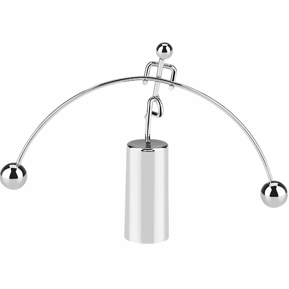 Mini Steel Balance Ball, Balance Physics Toys-Weightlifter Kinetic Art Balance Toy Decompression Psychology Toy-Home Office Desk Decoration