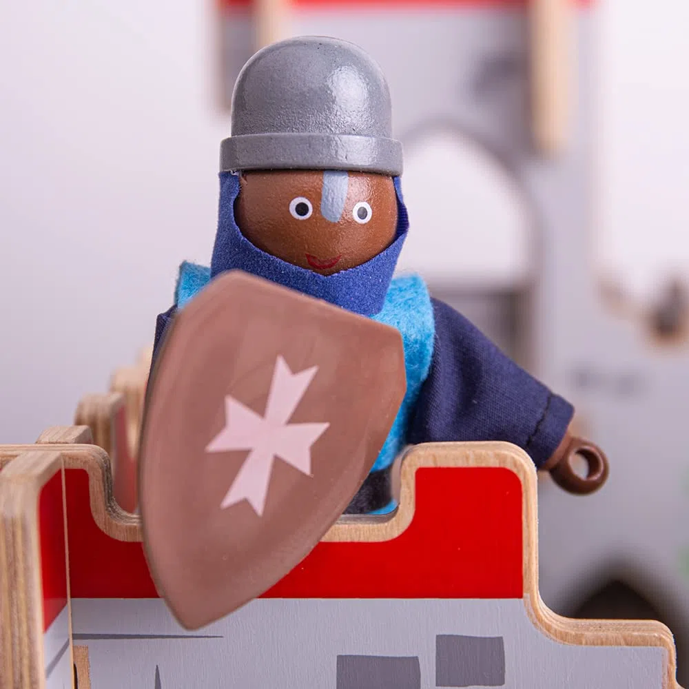 Bigjigs Giocattoli di Legno Cavalieri Medievali - Legno Doll House capisce, Giochi per Bambini