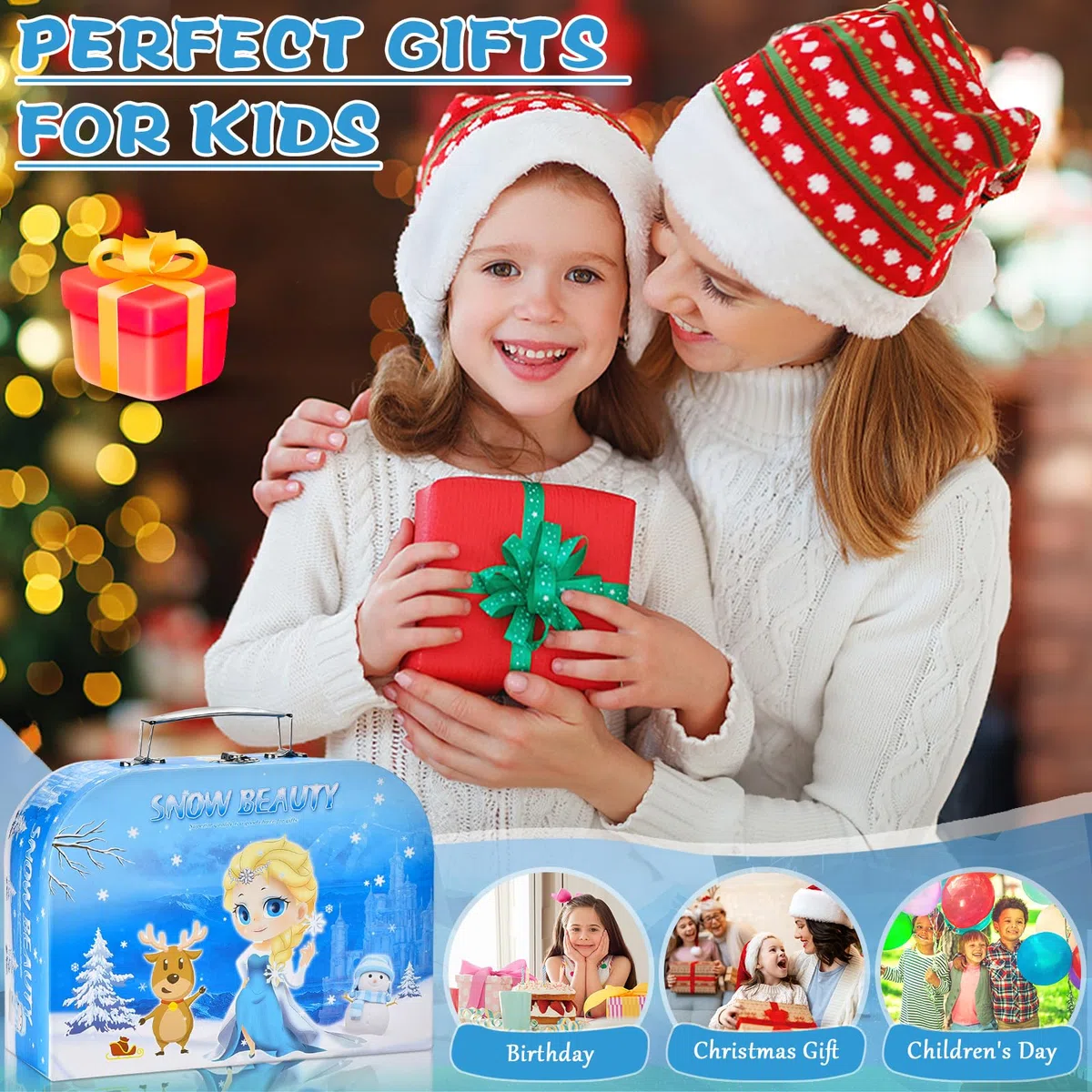 Set da Tè per Bambini, 50pcs Giocattoli da Accessori Cucina Bambini, set da tè Giocattolo con Valigia, Giocattoli da Accessori Cucina Bambini, Regalo Perfetto per Ragazze di 3 4 5 6 7 Anni