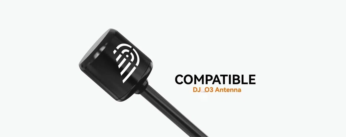 O3 - Antenna doppia da 5,8 GHz, lunghezza 170 mm, interfaccia UFL/IPEX, adattata all'unità d'aria O3, accessori per Runcam compatibile DJ I O3 (1 pezzo, nero-O3)