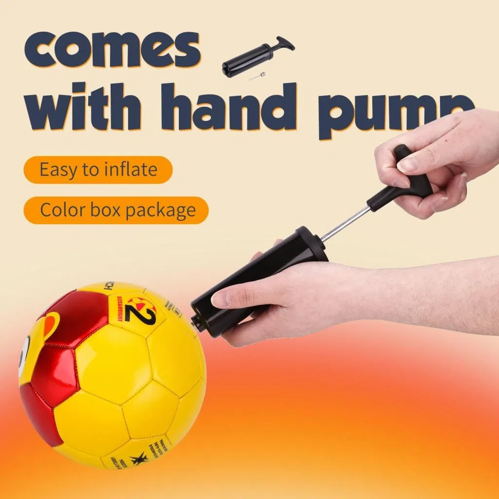 U&C Planet Pallone da calcio taglia 2 per bambini e bambini piccoli con pompa e rete – palla da giardino, regalo per ragazzi e ragazze (Leone)