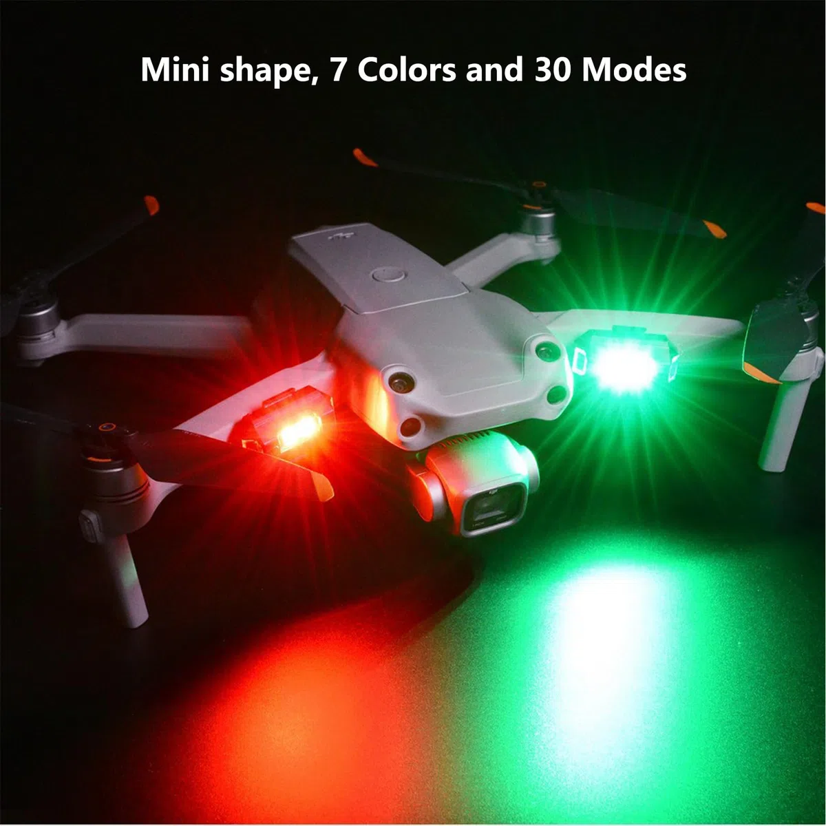 4 Pcs Luce stroboscopica del drone, Luci di segnalazione per il volo notturno con 7 colori, Strobe Drone Light per droni