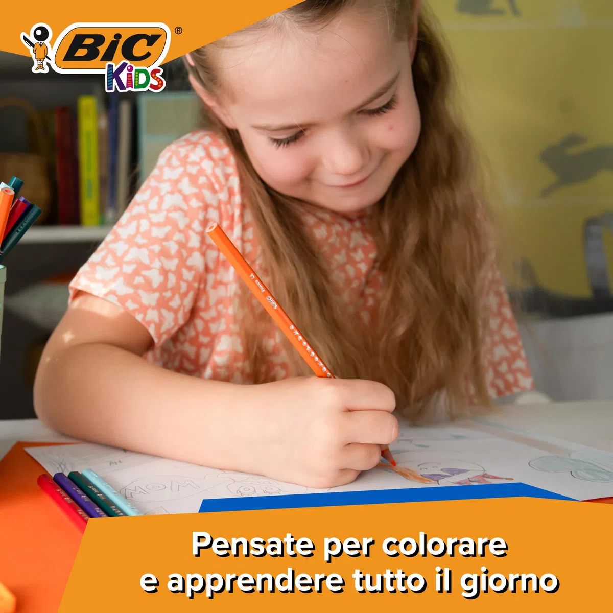 BIC Kids My Colouring Basket, Set Colori per Bambini, 60 Matite Colorate + 60 Pennarelli Colorati, 120 Unità, Idea Regalo, Cancelleria Casa e Scuola