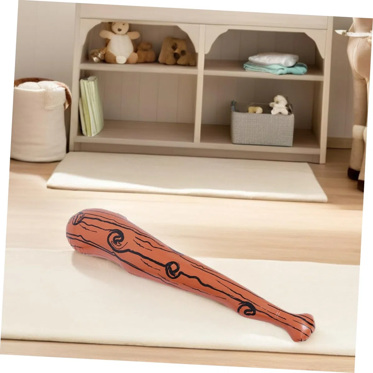 Set 6 Mazze Gonfiabili in Pvc Design Effetto Legno, Portatili e Facili da Gonfiare per Feste a Tema, Cosplay e Decorazioni Originali