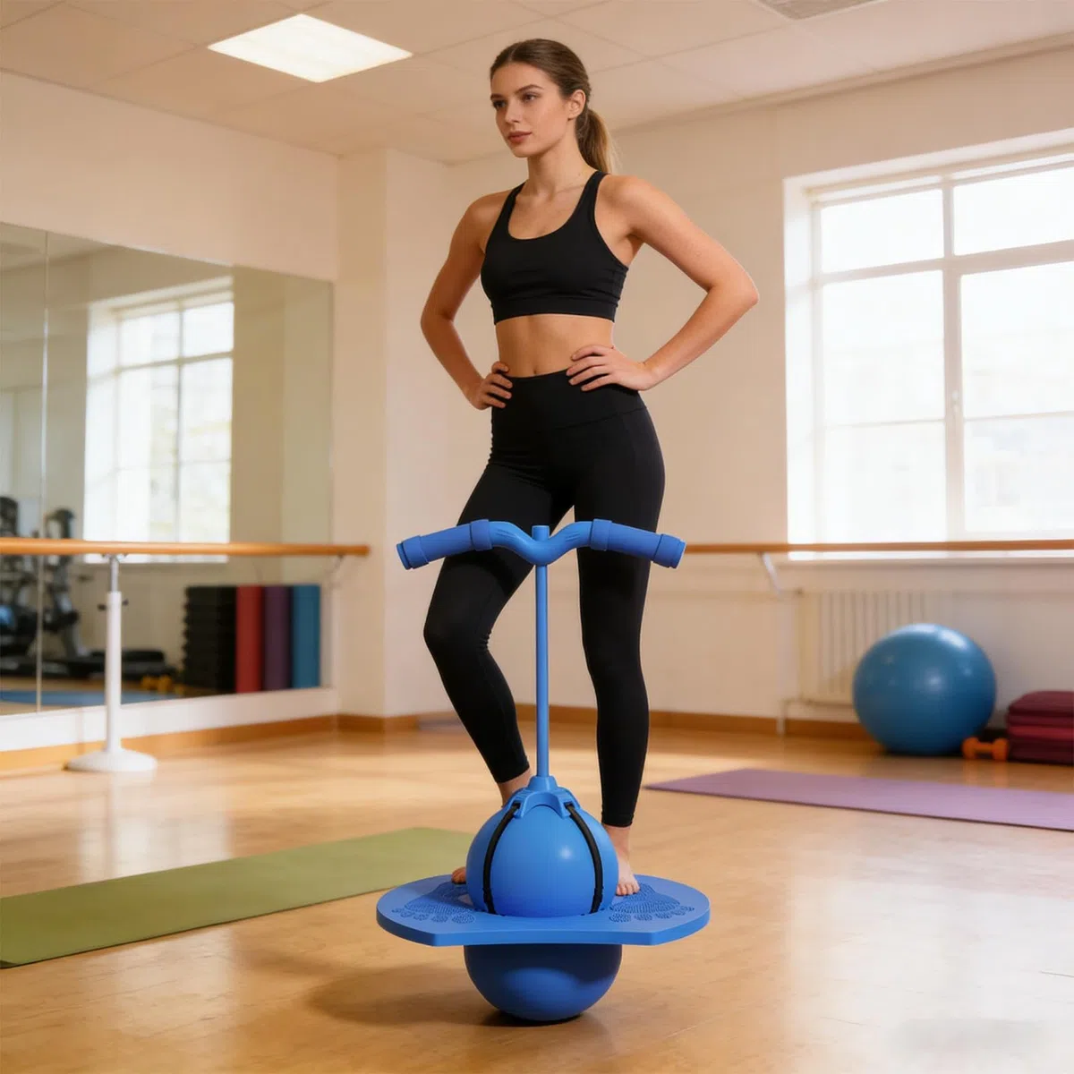 Balance Jumping Ball for Kids – Sports Toy for Training Bouncy Skill – High Bounce Jumping Ball – for Kids Adults Girls Home Living Room Outdoor Indoor Workout Gym