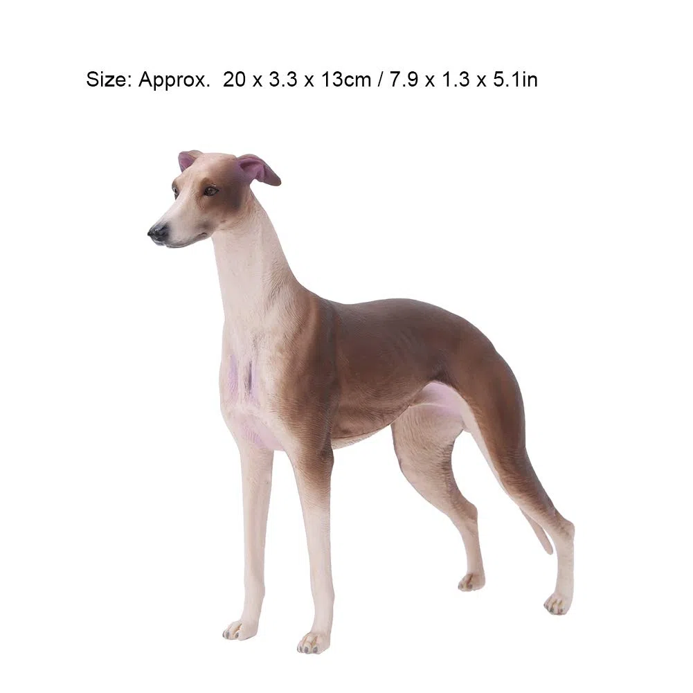 RiToEasysports Modello di Cane Levriero Marrone, Ornamenti di di Levriero di Simulazione Ornamento di Scultura Decorazione Desktop