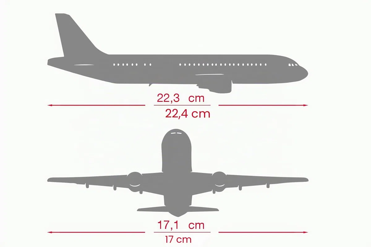 Herpa modello di aereo Airbus A321 "Die Maus“, Lufthansa Doppeldecker in scala 1:200 - Snap-Fit, pezzo da collezione, miniatura deco, statuetta con supporto in plastica