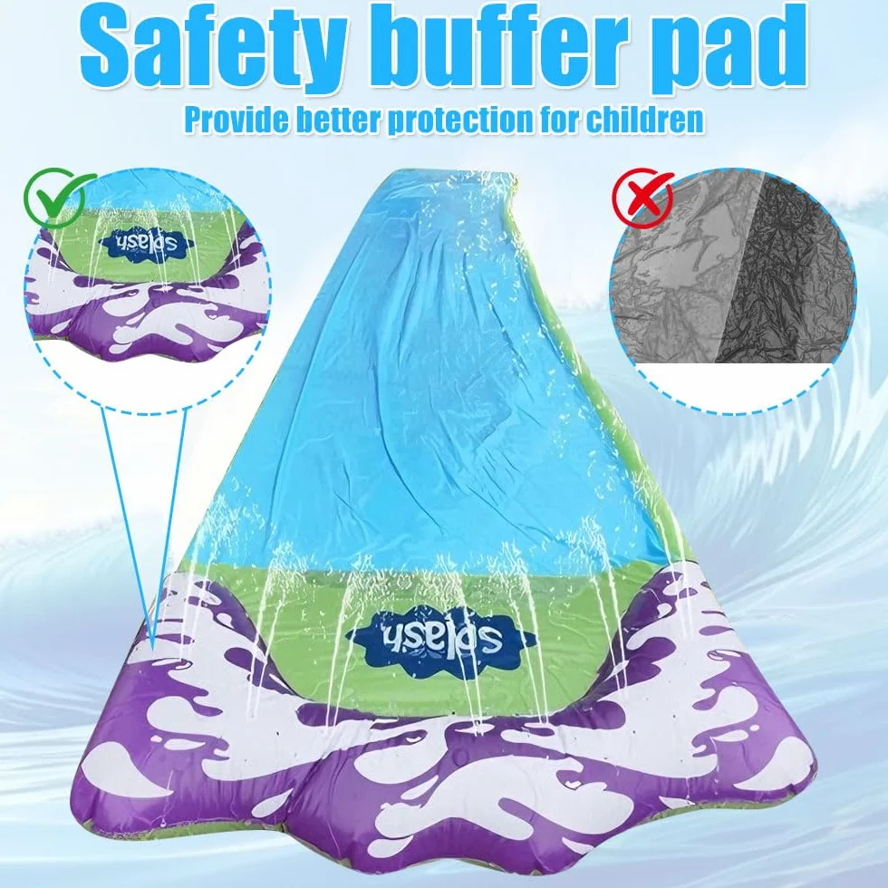 Scivolo d'Acqua da Giardino per Bambini – Scivolo Gonfiabile da 480 Cm (15,8 Piedi) con 2 Bodyboard, Spruzzatore Integrato E Tanto Divertimento per Bambini E Adulti (Uso Esterno)