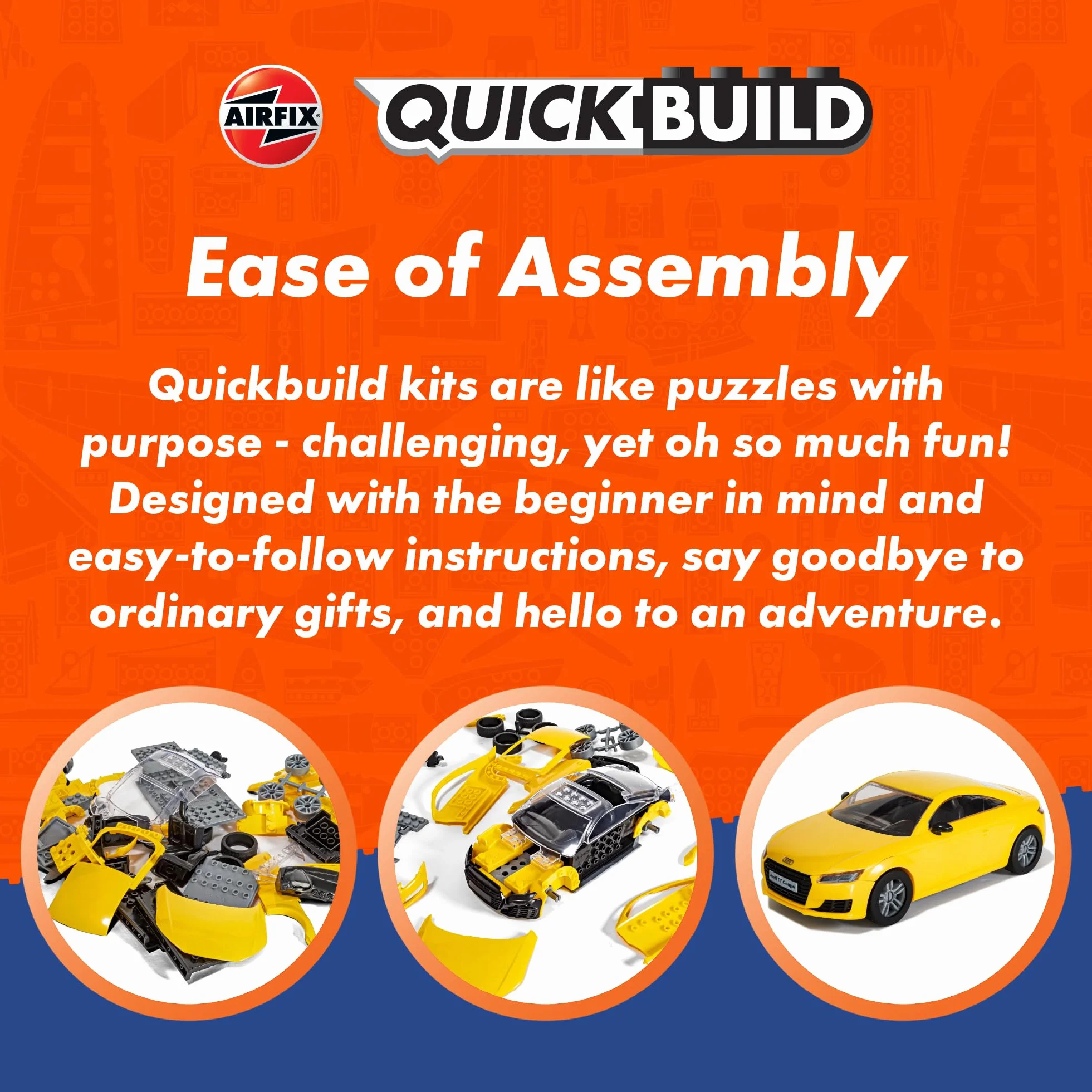 Airfix QUICKBULD Kit modellino di Veicolo, Kit di Costruzione di Autobus Routmaster per Bambini 6+, Giocattoli da Costruzione per Ragazzi e Ragazze, modellismo Senza Colla
