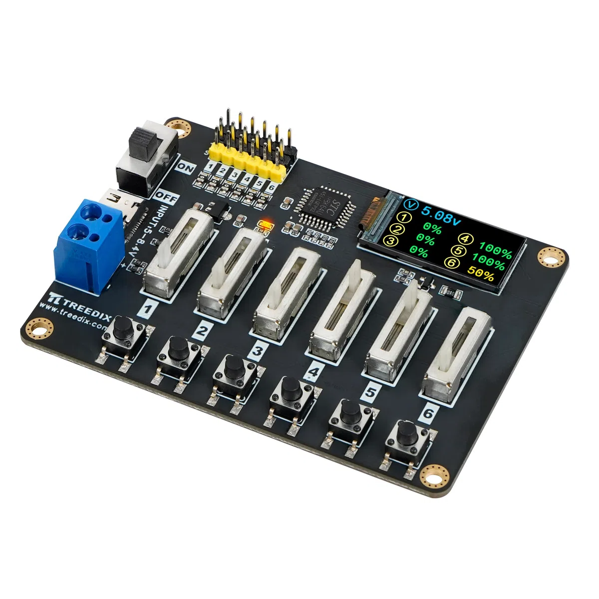 Treedix RC Digital Servo Tester, display LCD in tempo reale, 6 canali, servo controller, DC5 – 8,4 V RC Servo Tester con protezione da sovracorrente per auto RC, aerei, robot, pinze meccaniche e