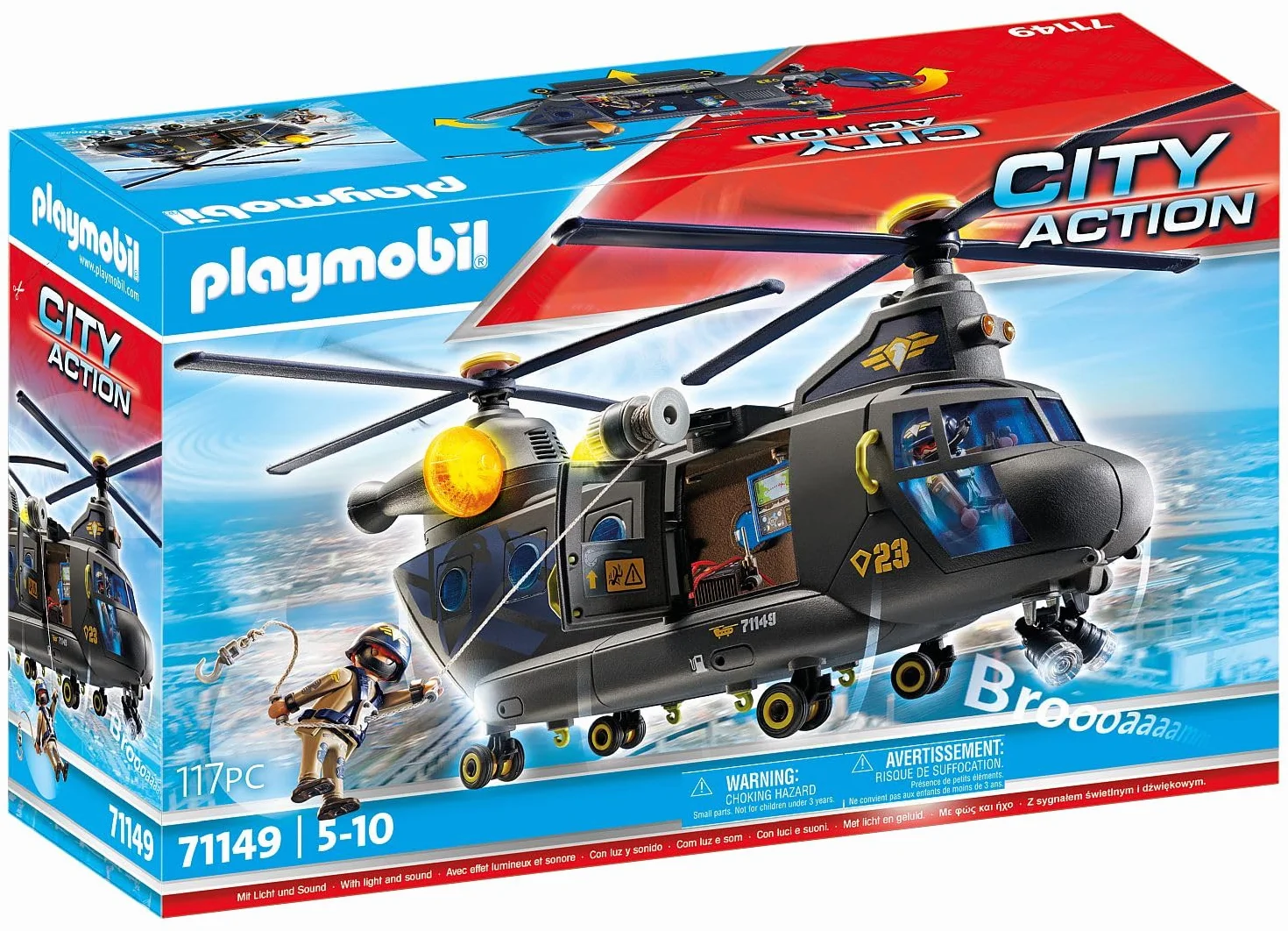Playmobil- Elicottero unità Tattica, 71149