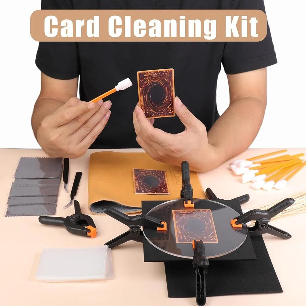 Kit per La Pulizia Delle Carte, Kit per La Pulizia Delle Carte Collezionabili e Kit per L'Appiattimento Delle Carte Sportive, Strumento per La Cura e La Riparazione per Collezionisti di Cart