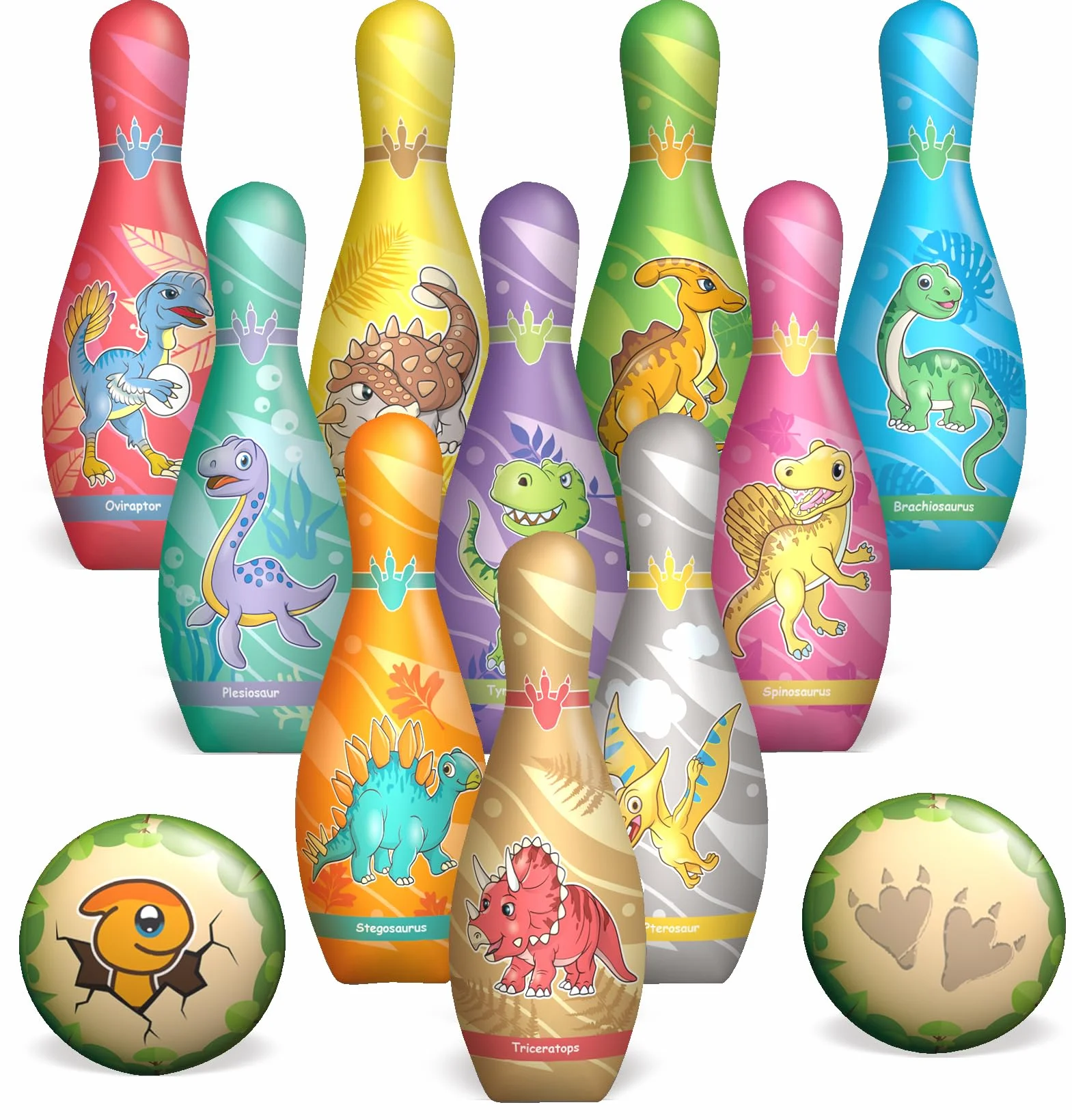 STAY GENT Dinosauro Birilli Bowling Bambini con 10 Birilli e 2 Palle, Morbido Set da Birilli per Bambini Giochi da Esterno Interno, Regali Educativi per Bambino 2 3 4 5 Anni Compleanni di Natale