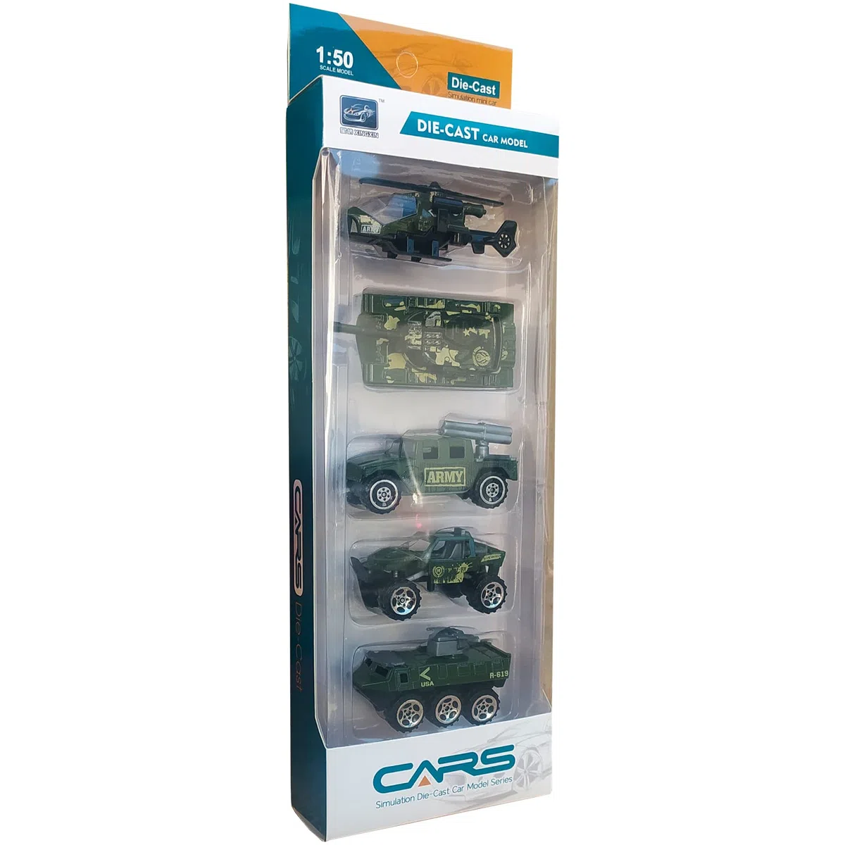 RECIÉNACIDOS Veicolo Militare Giocattolo per Bambini 3, 4, 5 e 6 Anni [5 Pezzi], Auto Militari Giocattolo, Elicottero, Jeep, Serbatoio, Fuoristrada per Bambini (Militare)