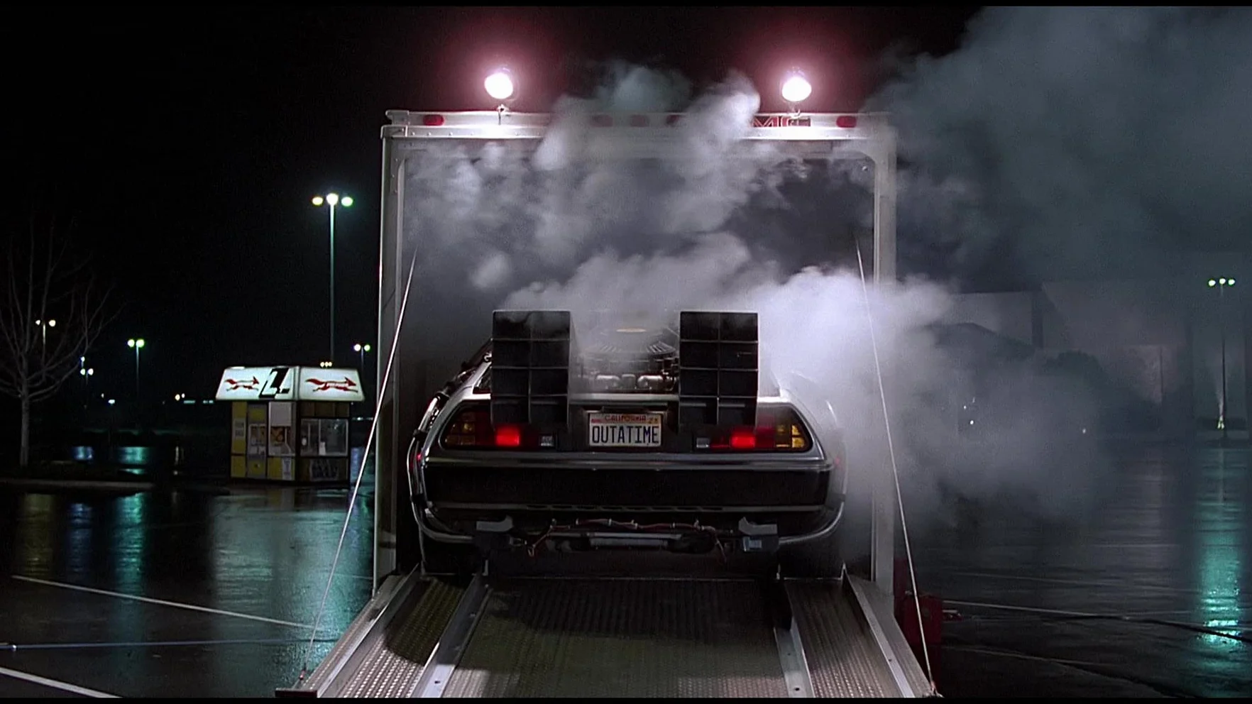 OPO 10 - Lotto di 5 repliche targhe delle Auto dei 3 Film Jurassic + Ghostbusters + Back TO The Future (PF04)