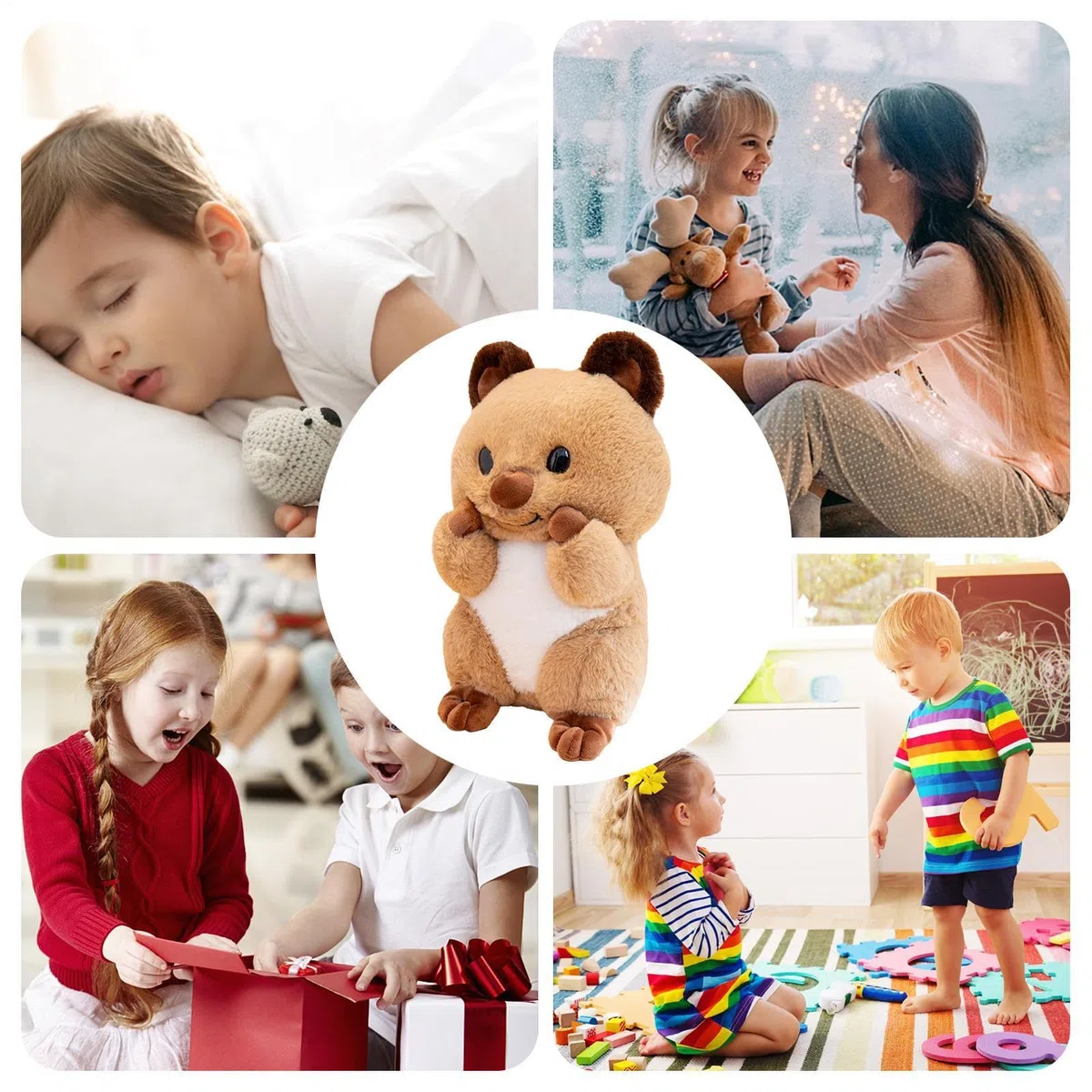 Animale di peluche Quokka, cuscino di peluche Quokka,Giocattolo con statuetta Quokka in peluche abbracciabile | Peluche di peluche Comodo cuscino per animali al tatto per ragazze Ragazzi Bambini Bambi