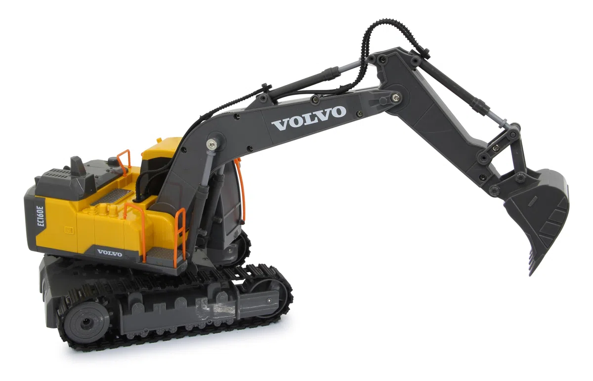JAMARA 406311 Escavatore Volvo EC160E 1:26 2,4GHz - 2,4GHz per multiplayer, Licenza Ufficiale, Cingolato, Telecomandato