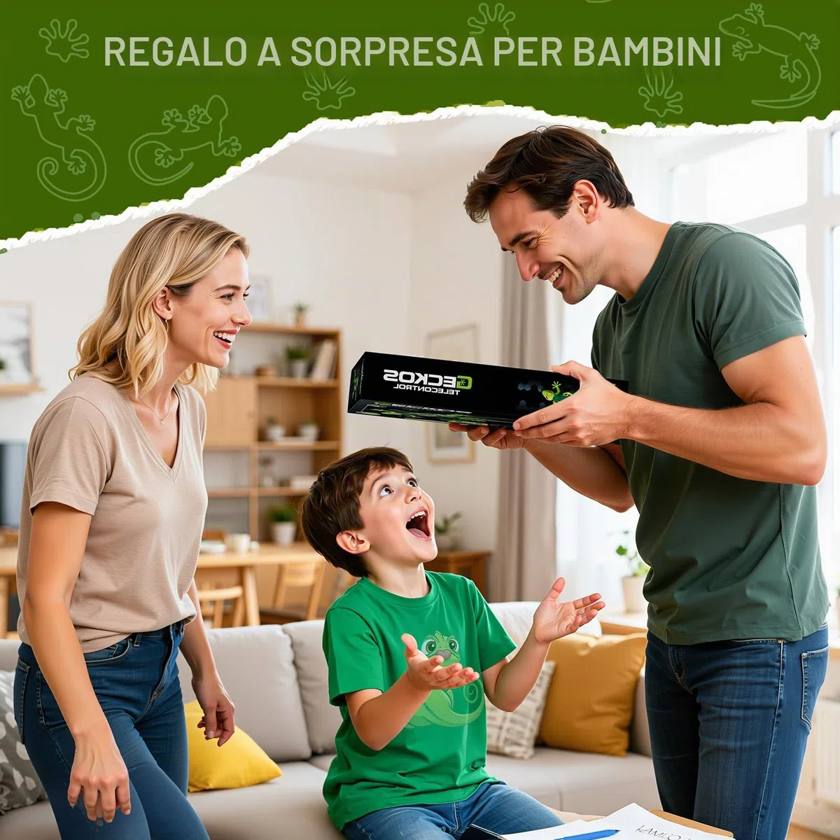 Macchina Arrampicata Geco Telecomandata, Giocattolo Lucertola Robotica Realistica, Adatto a Bambini dai 3 agli 8 Anni, Può Arrampicarsi sui Muri, Design Camaleonte, Regalo di Natale(Type-2)