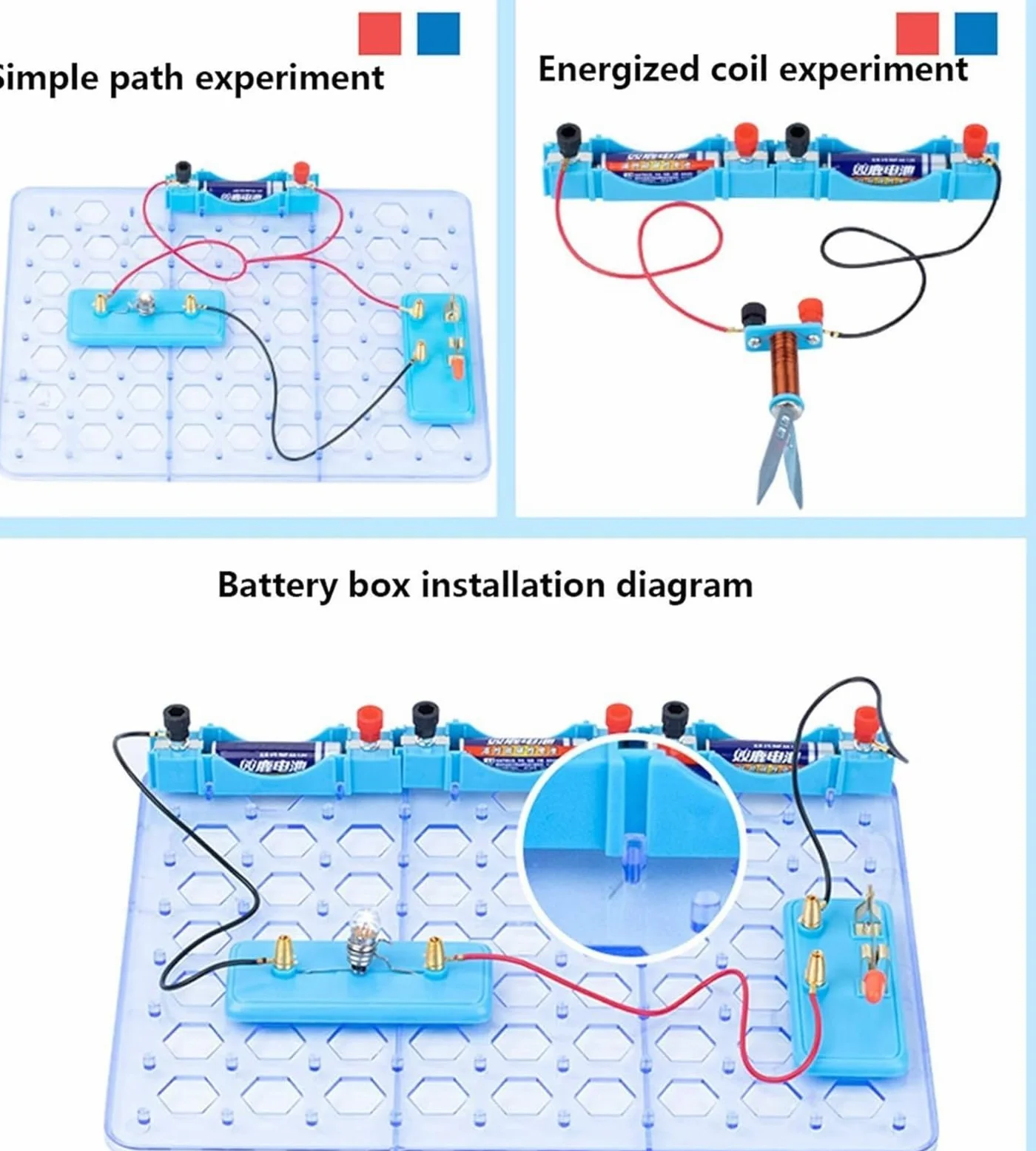 Kit Completo per Esperimenti di Elettromagnetismo E Fisica, Kit Didattico Completo sui Circuiti Elettrici Che Supporta Oltre 50 Tipi di Esperimenti di Laboratorio su Elettricità E
