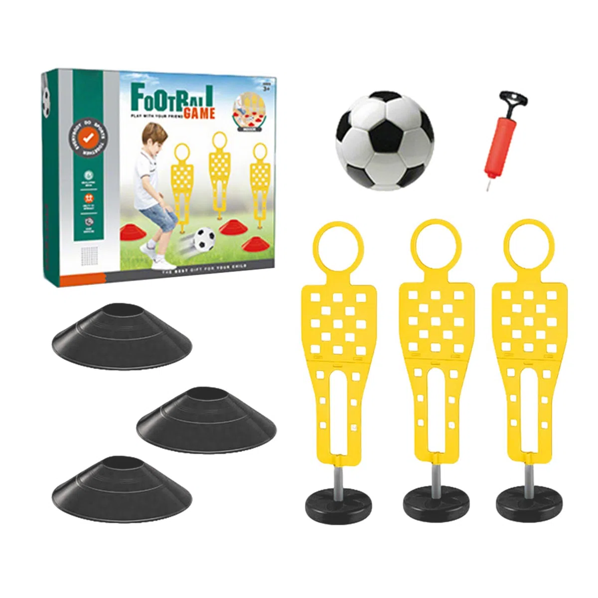 Attrezzatura Per Calcio | Sagome Allenamento Calcio | Kit Gioco Ostacoli Educativo Bambini Attività Multiplayer Da Esterno Casa Palestra Giardino