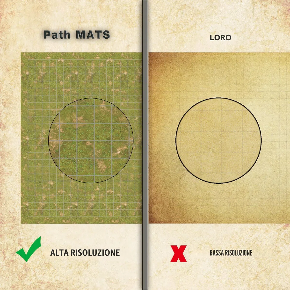 Path Gaming Tappetino da gioco con griglia di battaglia su entrambi i lati, 91 x 61 cm, 3 tappetini, 6 terreni, 4 pennarelli, 1 gomma e 1 flacone spray. Ideale per Dungeon e Dragons/DND