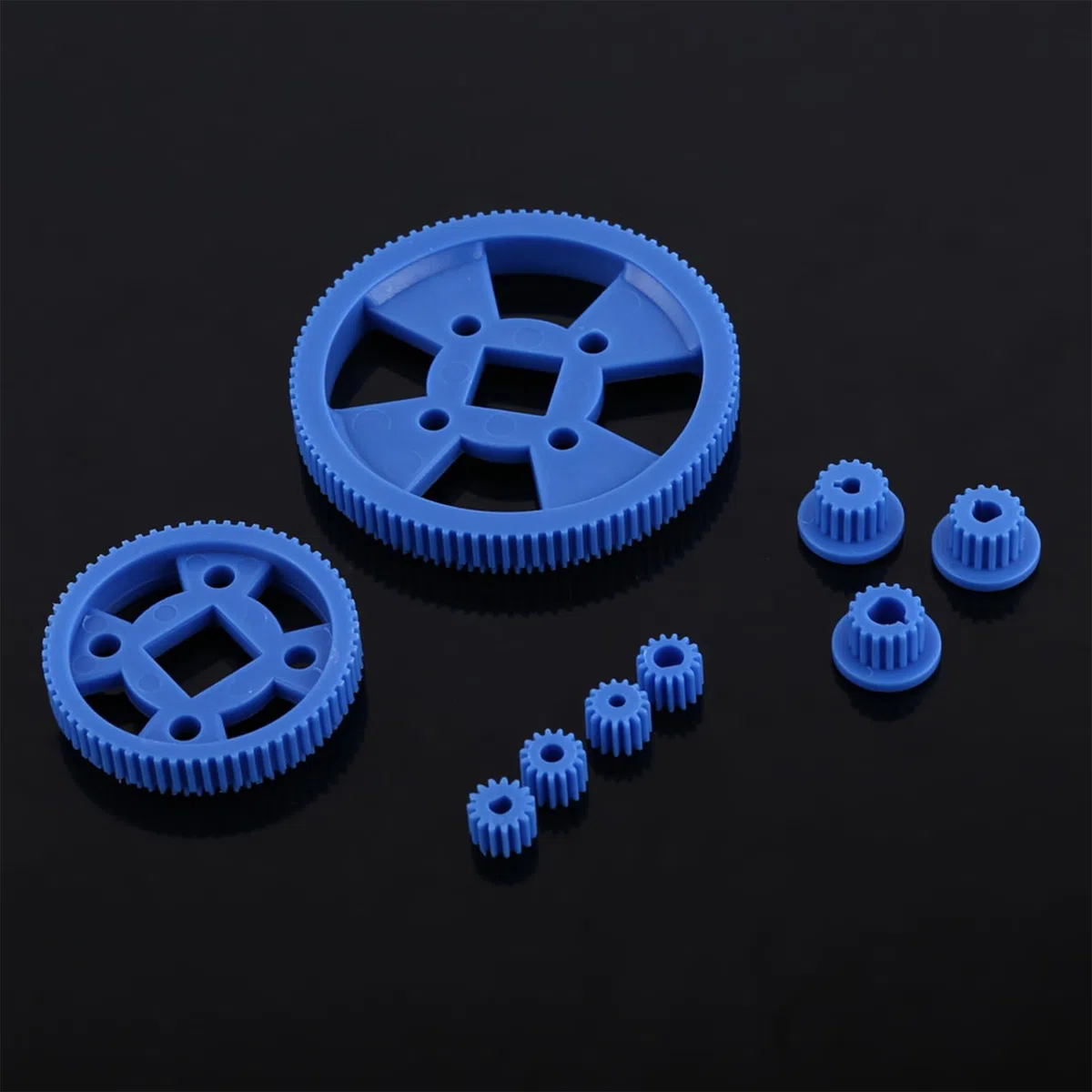 Fafeicy Set Ingranaggi in Plastica, Ingranaggi Motore Elettrico 12v, Kit Viti Senza Fine per Puleggia, Set Ingranaggi per Corona, Parti Giocattoli per Robot Giocattolo(80 Gear Packages)